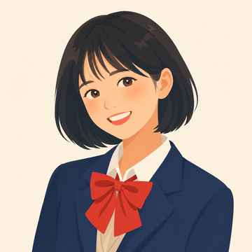 女子学生のイラスト